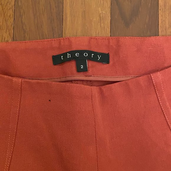 Theory Belisa Cropped Pants - Orange - Picture 2 of 2